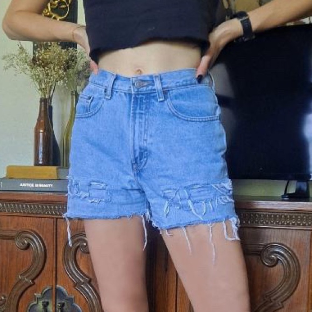 Gap high waisted shorts - custom patchwork size 4